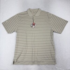 ASHWORTH Polo Shirt XXL Green Brown NWT Cotton Golf Raymond Embroidered Course